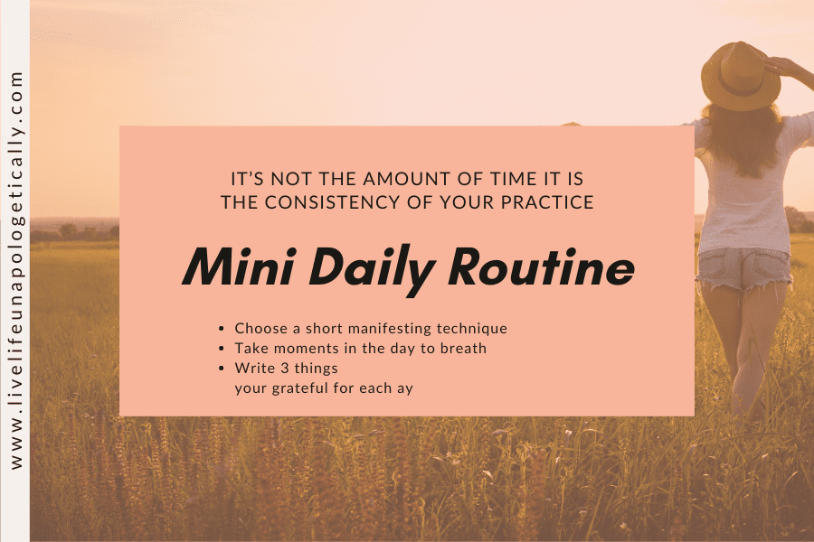 Create a min daily routine to cultivate an abundant mindset